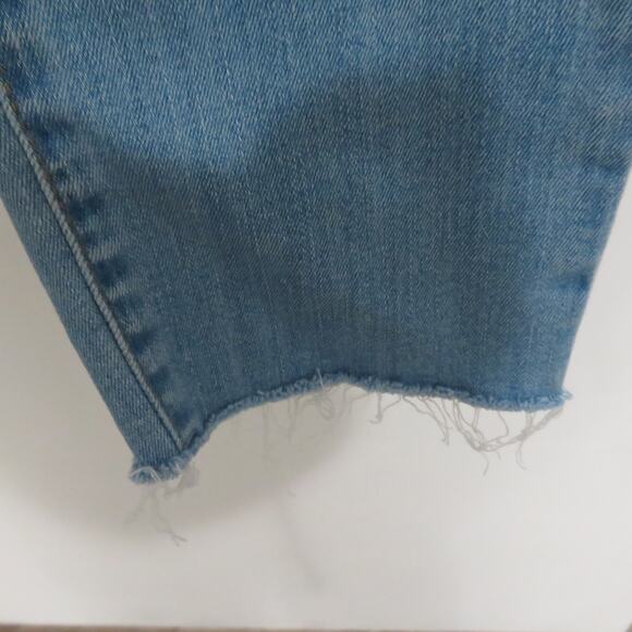 Isabel Maternity Womens Sz 10 Blue Wash Raw Hem Jeggings Full Front Panel Pants - Picture 4 of 6